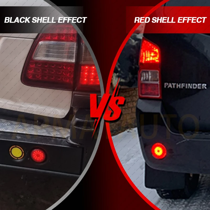 2PCS Led Rear Bumper Reflector Light Red Lens Tail Light for Toyota Sequoia 2008-2014 Highlander 2008-2010 ZRR70 Voxy/Noah