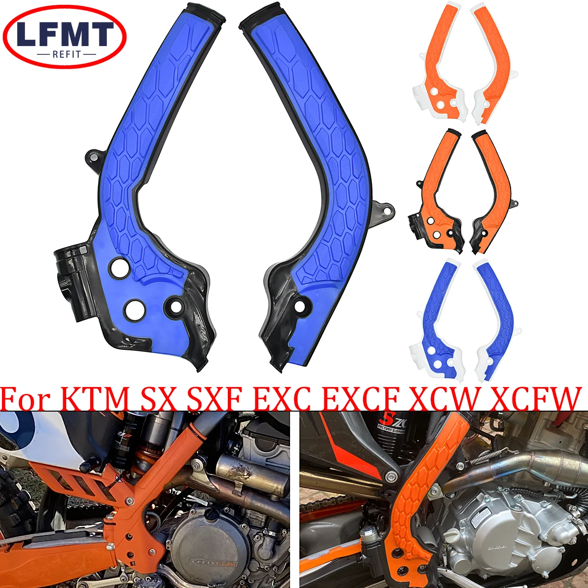 

X-Grip Frame Guard Protection Cover For Husqvarna TE FE FC SX SXF EXC EXC-F 125-450 Dirt Bike MX Motocross For KTM SXF EXC EXC-F