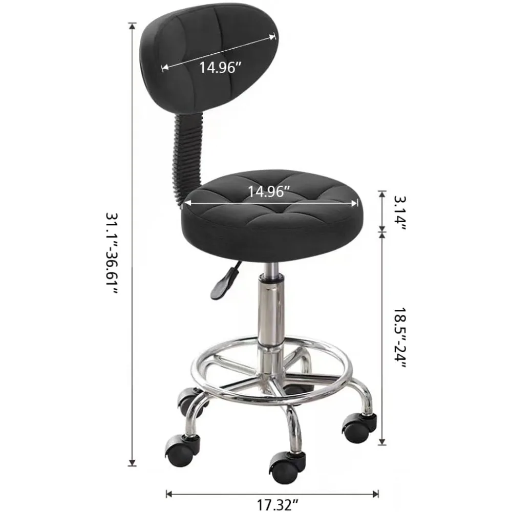 كرسي مكتب حديث كرسي كمبيوتر متدحرج مع ارتفاع خلفي منخفض قابل للتعديل للعمل في صالونات التجميل كرسي مهام دوار #2