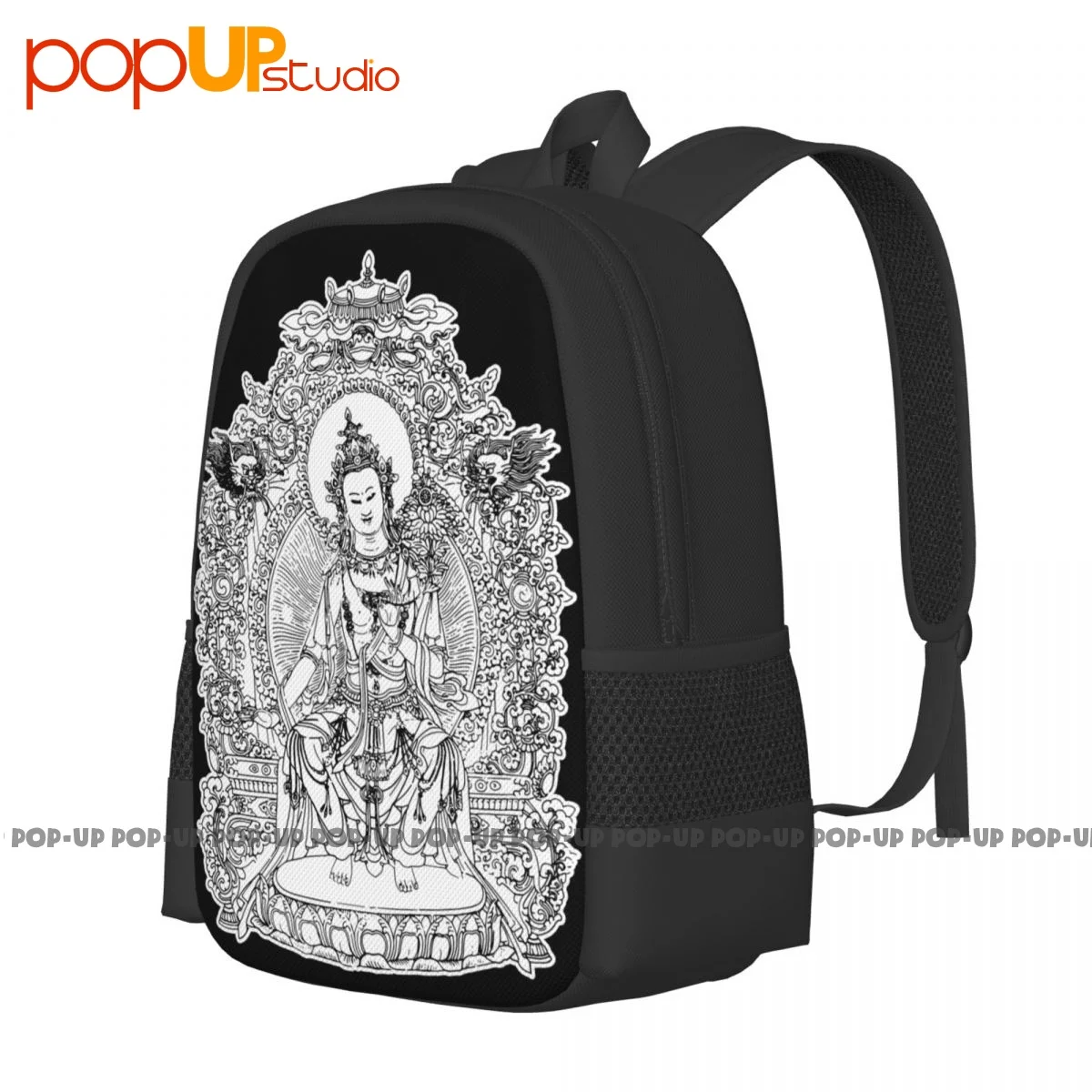 Buddha Buddhist Kung Fu Shaolin Monk Deity Backpack Large Capacity Cute Schoolbag Personalised School Sport Bag