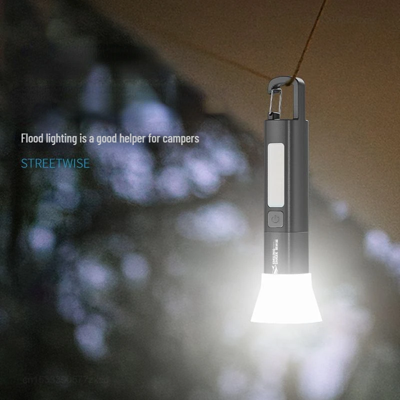 Xiaomi SMILING SHARK Outdoor Flashlight Portable Strong Light Variable Focus with Outdoor Camping Fishing Walking Lighting Lamp