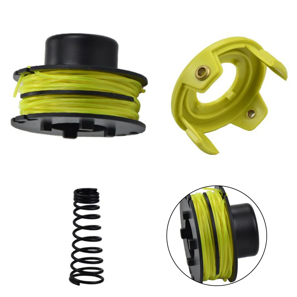 

Trimmer Complete Spool 1 Set 1.2mm Black+Yellow Cover Plastic+Metal + Nylon For RAC118 1.2 Mm Spool Brand New