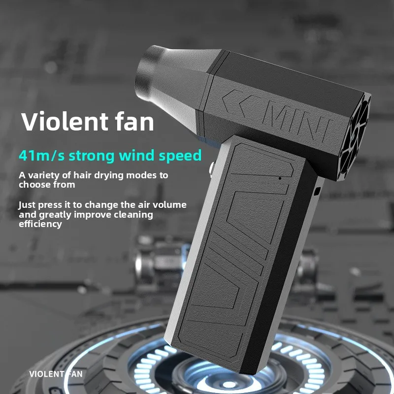 

High speed booster hurricane vacuum blower handheld wireless mini portable violent fan