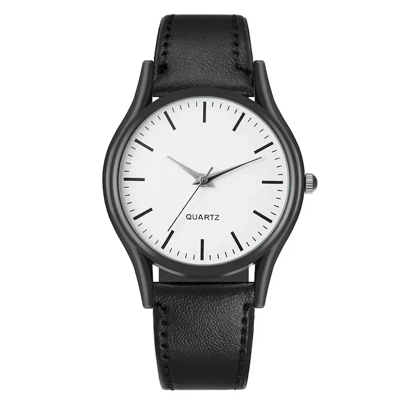 Couples Watches Leather Strap Minimalist Fashion Quartz Wristwatches Multiple Colors for Loved Ones Gift Parejas Reloj