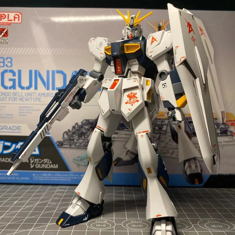 

Bandai Mobile Suit Rx-93 Amuro V 1/144 Scale Plastic Model Kit Easy Snap Build Model Kit Action Figures For Beginners Fans