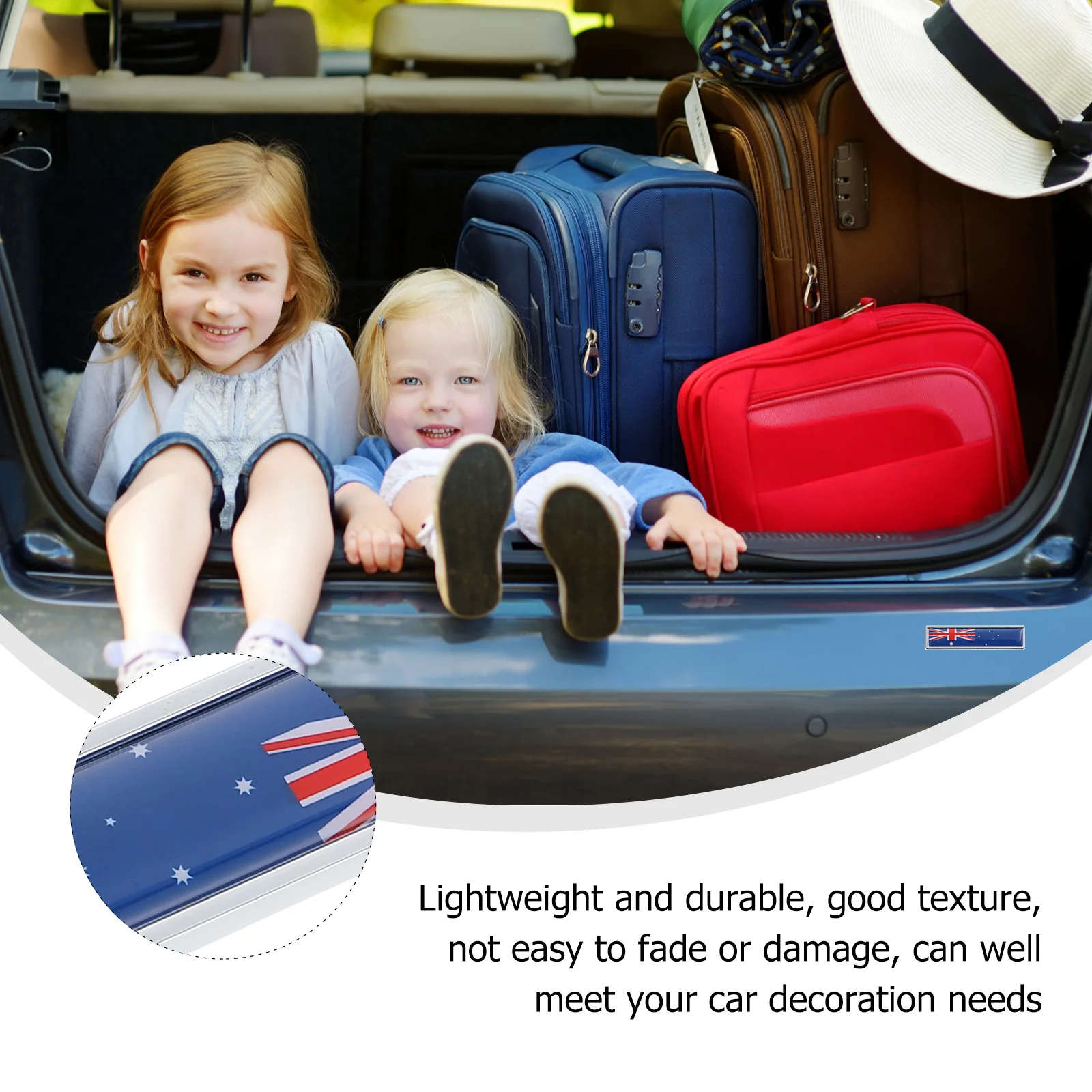 

2Pcs Metal Sticker Decorative Flag Design Car Body Decal Zinc Alloy Excellent Workmanship Car Decoration Accessories