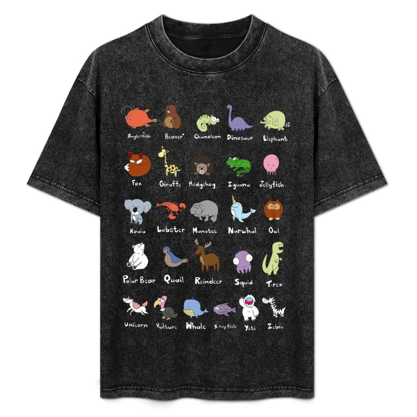 

The Animal Alphabet T-Shirt t shirt for man t shirt man cotton T-Shirt