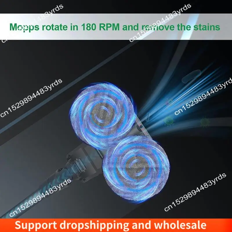 AA86 For Dyson V15 V11 V10 V8 V7 Vacuum Cleaner Electric Mop Head Attachment With Detachable Water Tank 12 Reusable Mop Pads