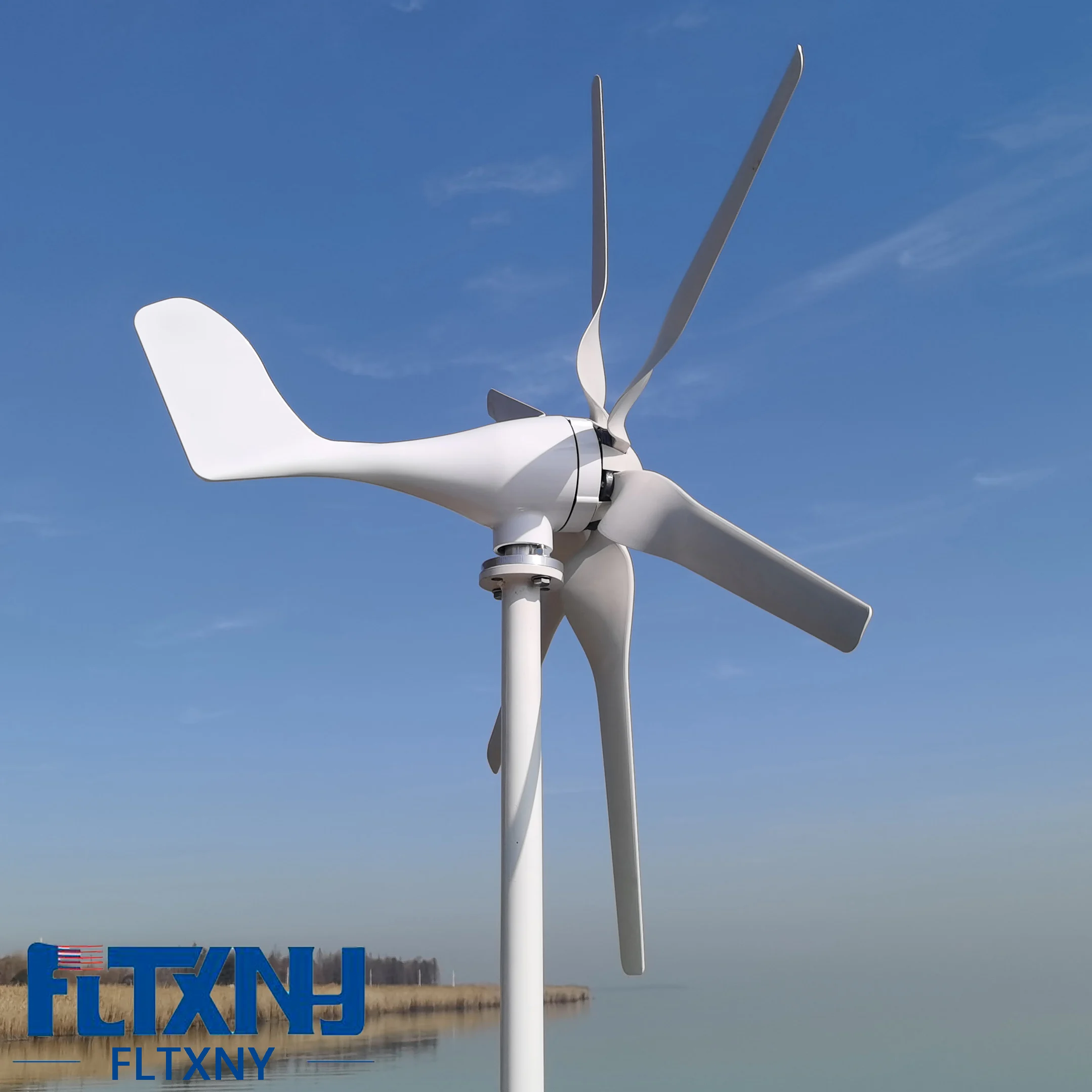 FLTXNY 6 Blades 3 Phase AC 3000W 12V 24V 48V Wind Turbine Generator With Charge Controller Ship From Spain