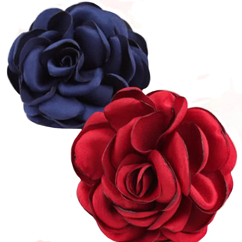 New Girls Hair Accessories Simulation Flower Cloth Elastic Hair Bands Rose Hair Ties Woman Accesories Wholesale