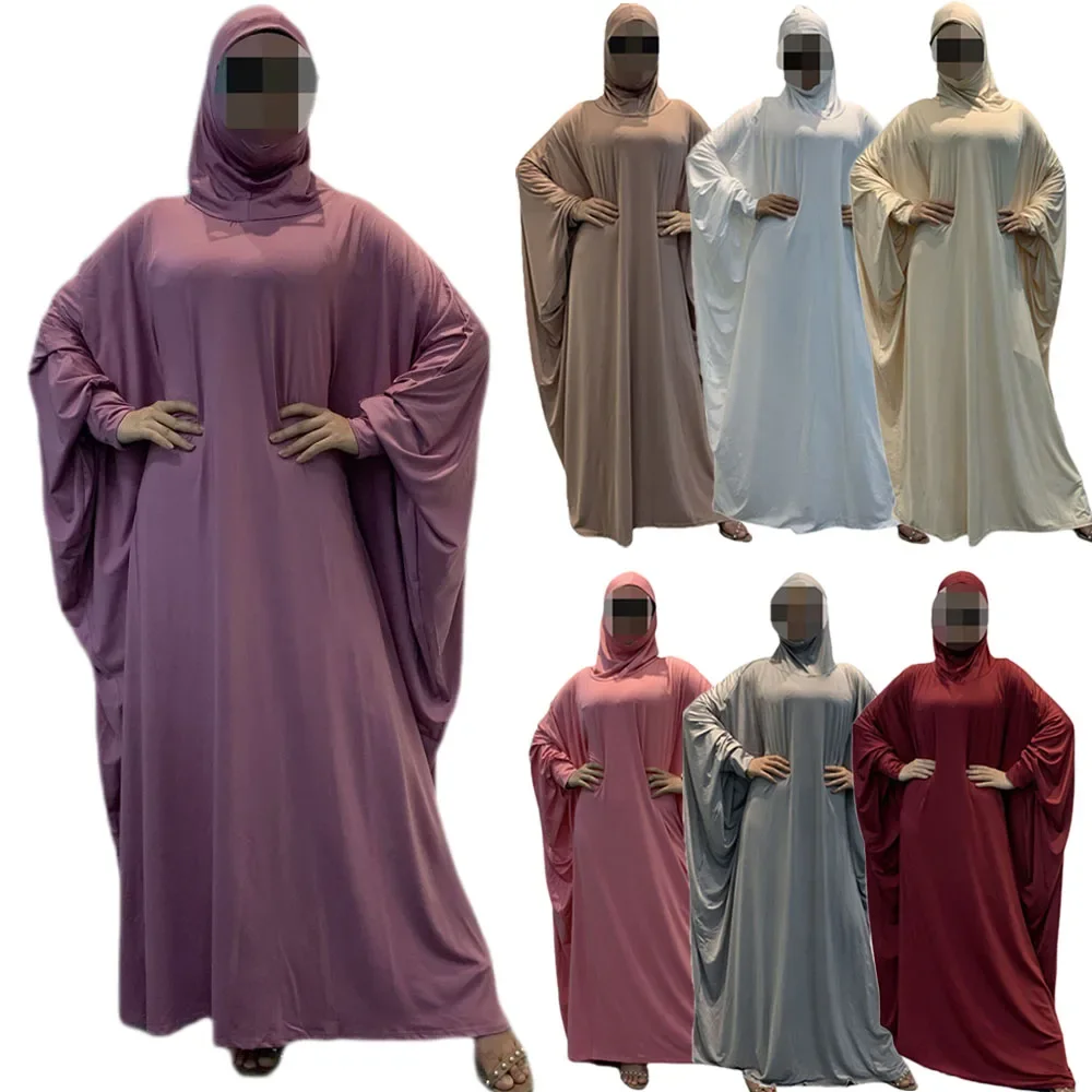 

Eid Hooded Abaya Muslim Women Overhead Hijab Ramadan Maxi Dresses Turkey Prayer Arabic Kaftan Islamic Robe Clothing Abayas Burqa