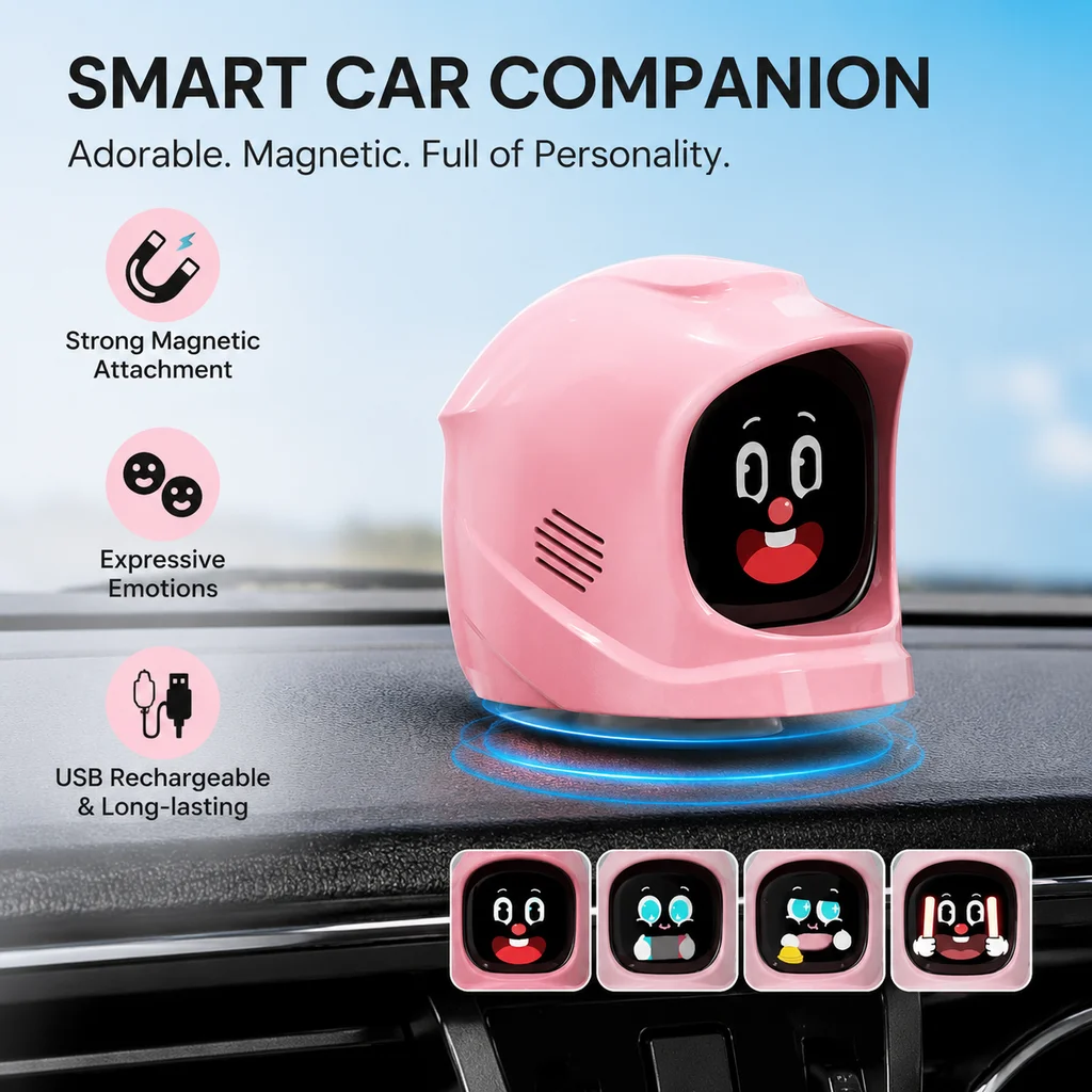 Electronic Pet Car Robot Detection Car Condition Car Decoration Creative Car Interior Gift Decoration Emotions Electronic Pet