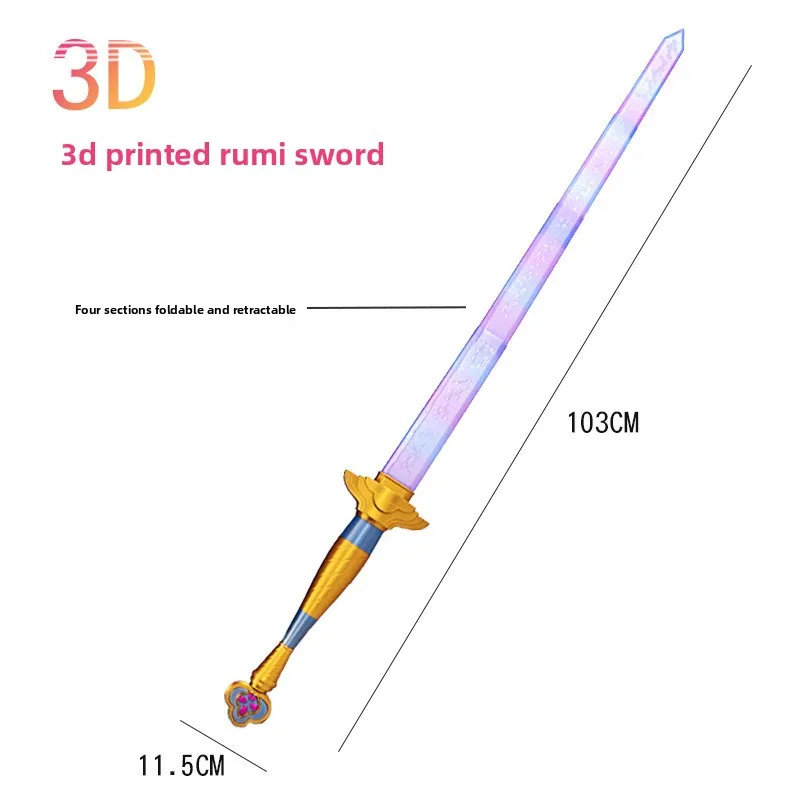 Devil Girl Group High-Quality Role-Playing Lumi Symbol Sword Costume Props Purple Long Sword Accessories Role-Playing Props