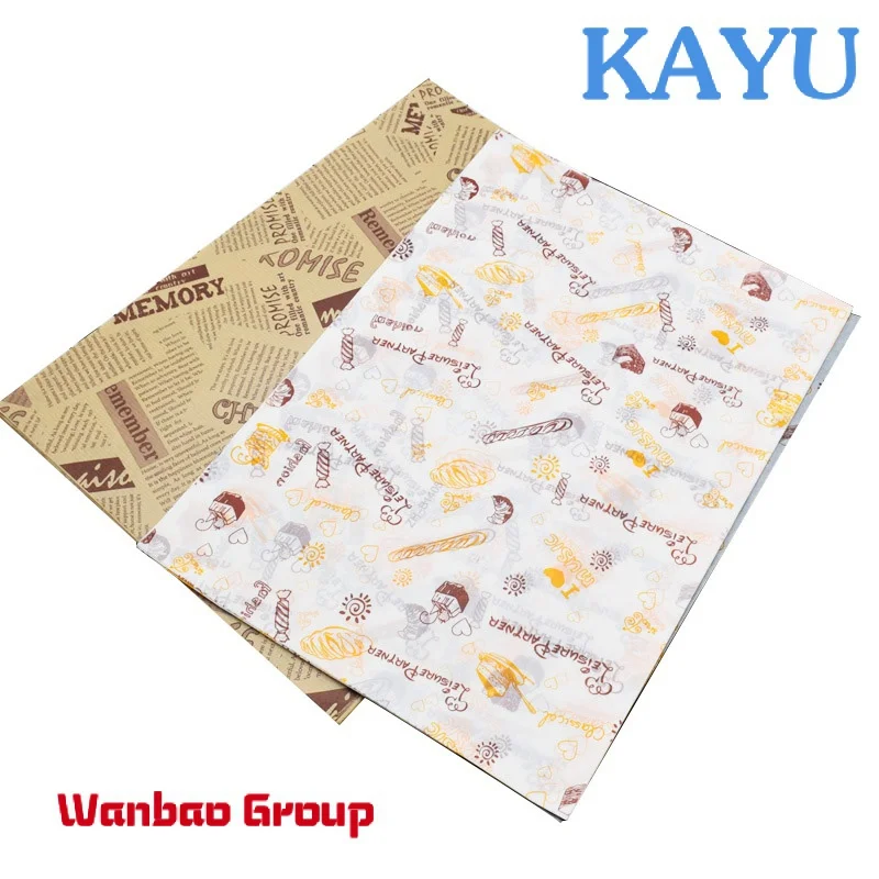 Custom  Deli Wax Paper Food Picnic Paper Sheets Greaseproof Deli Wrapping Paper for Restaurants, Baking, Picnics, Parties