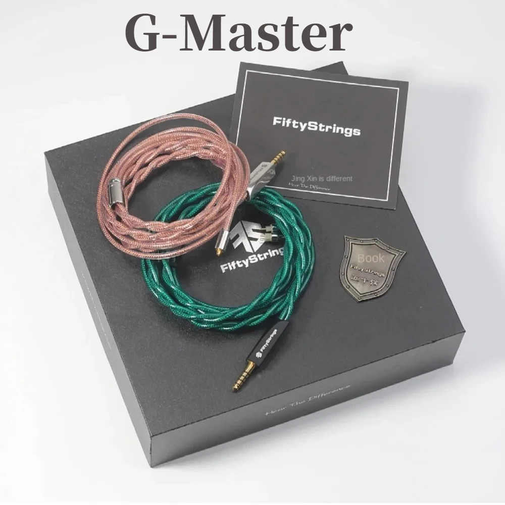 

FiftyStrings G-Master HiFi headphone upgrade cable Upocc 20awg shielded 7N single crystal copper 0.78 MMCX headphone cable