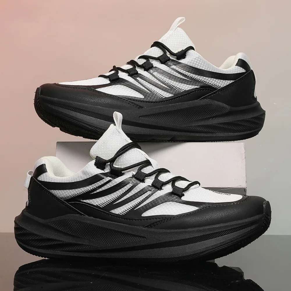 

Breathable Mesh Wide Fit Sports Shoes Non Slip Cushioned Running Sneakers for Men