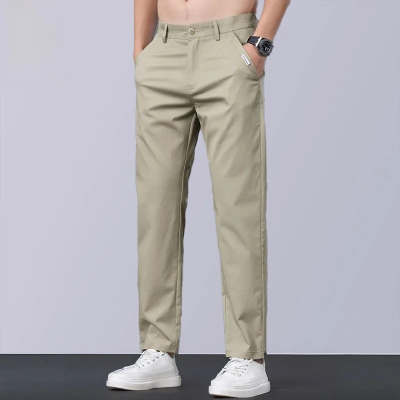 

Мужские повседневные спортивные брюки, весна 2024, модные узкие брюки с зауженными штанинами, молодежные, стильные, устойчивые к сминанию