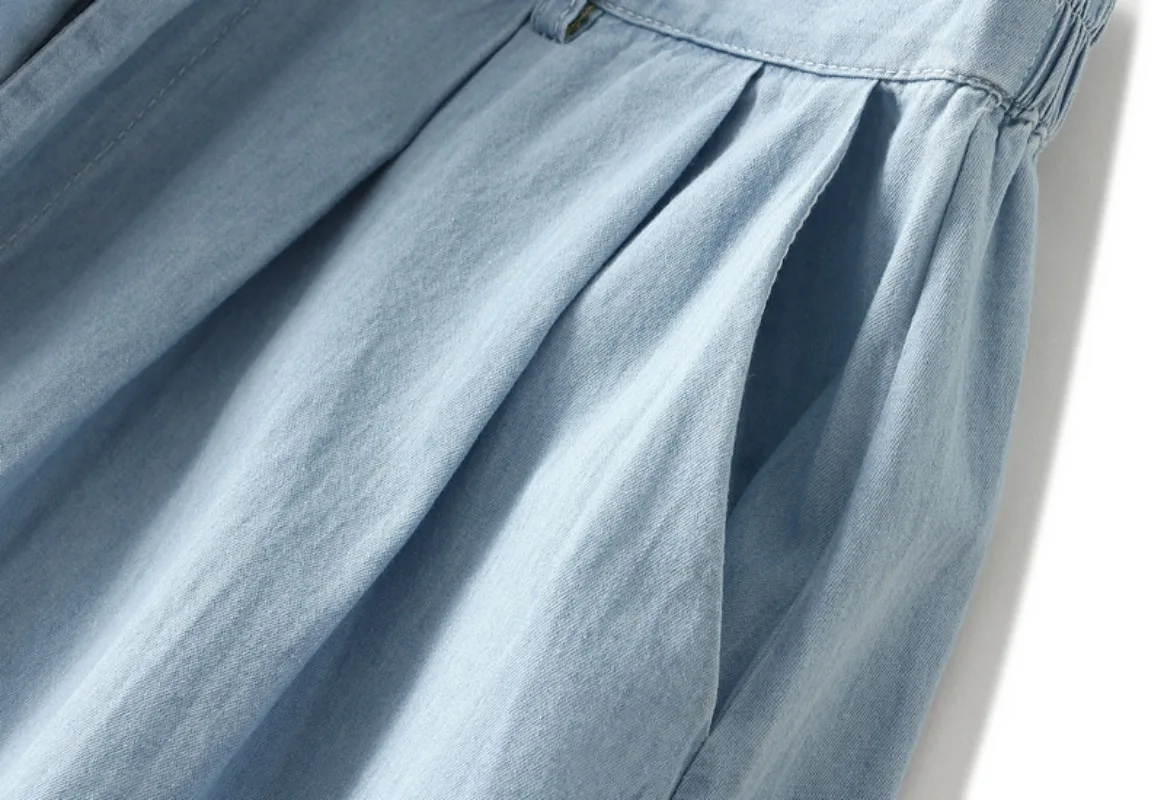 Casual losse denim rok dames herfst/winter rokken nieuwe skinny hoge taille knooprits effen zak maxi a-lijn rok vrouw