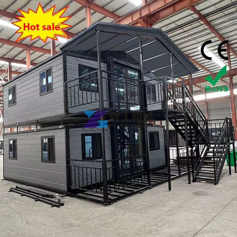 Hurricane Best Steel 2 Story Container House Double-story 30ft 40ft Expandable Container Homes