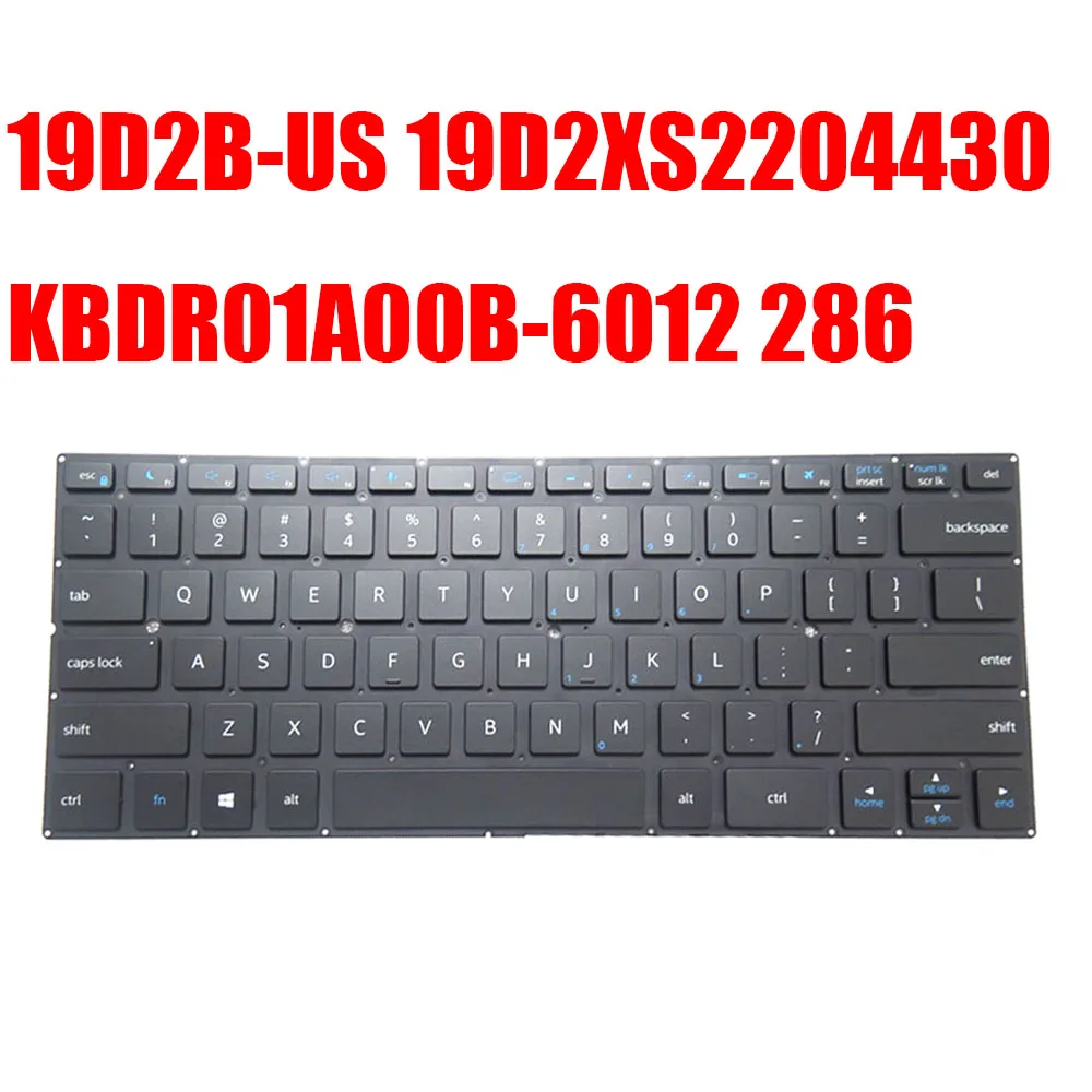 

Английская клавиатура для ноутбука 19D2B-US 19D2XS2204430 KBDR01A00B-6012 286, черная с обратной стороной
