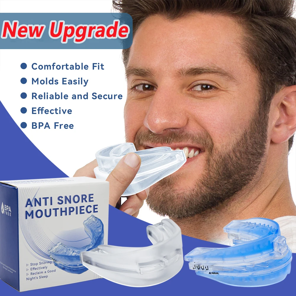 Anti Snoring Tooth Brace Adjustable Anti Snoring Mouth Guard Easy Breathe Improve Sleeping Aid Apnea Mouthpiece To Stop Snoring