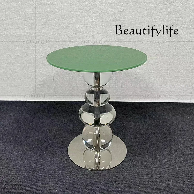 Designer Art Side Table Light Luxury Acrylic Nordic Modern Design Sense Small Coffee Table Round Abacus Side Table