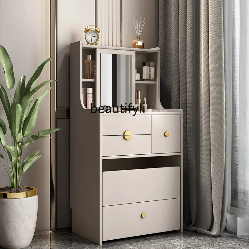 

Light Luxury Storage Dressing Table Simple Modern Integrated Makeup Table Multi-Functional Flip-Door Dressing Table