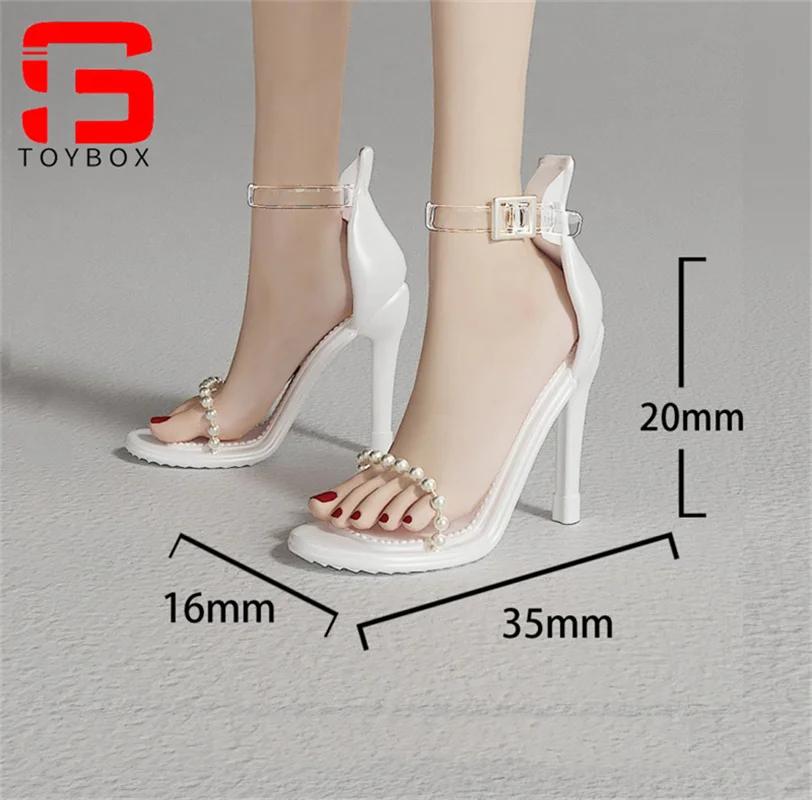 1/6 Scale รองเท้าส้นสูงบางรองเท้าส้นสูง Pearl สายเดี่ยวรุ่น Fit 12 ''ทหารหญิง Action Figure Body ตุ๊กตา