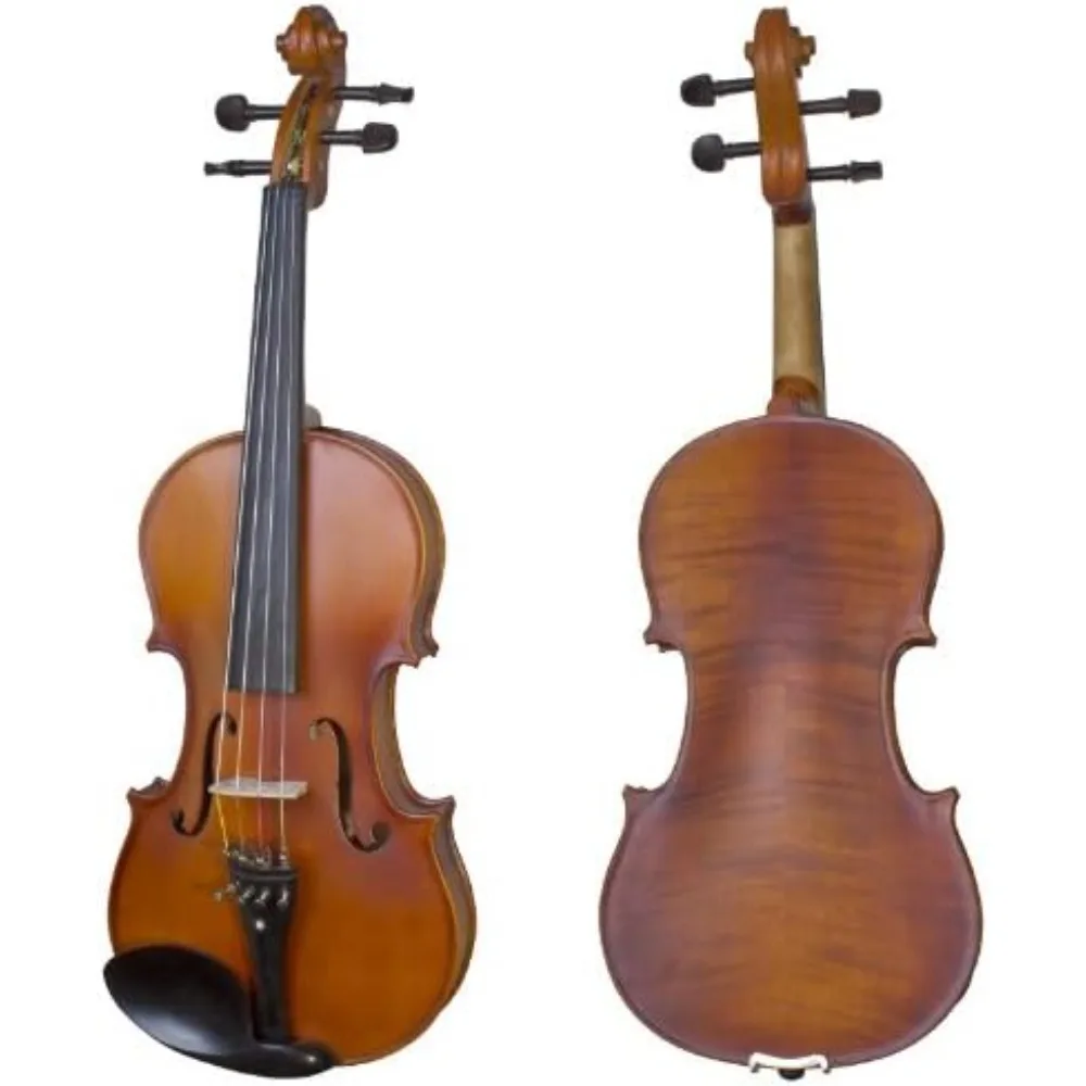 Solidwood Viola, 16-Inch with Ebony Fittings, Prelude Strings - Antique Satin Finish Viola