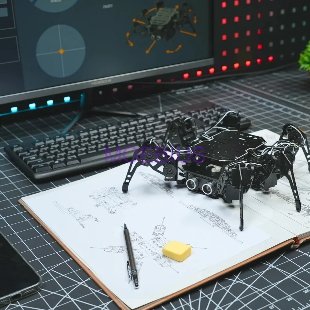 Hiwonder miniHexa AI Hexapod Robot with AI Vision & Voice Interaction, Support Arduino Programming & Sensor Expansion