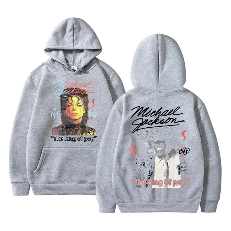 Classic Vintage Michael Jackson Graphics Hoodie Men Women Hip Hop Punk Rock Sweatshirt Male Gothic Harajuku Oversized Hoodies