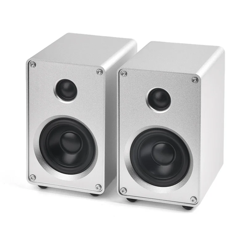 

1 Pair HIFI Bookshelf Speaker All Aluminum Chassis Speaker HIFI Passive Speaker For Amplifier Audio 3-inch Two-way HIFI Speaker