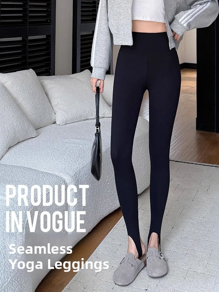 Outono 2025 nova sl arkskin calças de yoga fina cintura alta elástica nove peças apertado ginásio beau calças calçados usar outerwear