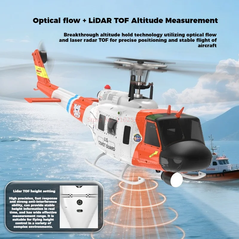 Helikopter bojowy zdalnie sterowany Yuxiang F07S UH-1 Huey Model Samolot GPS Automatyczny Powrót Symulacja Dron Zabawka dla dzieci od 14 lat