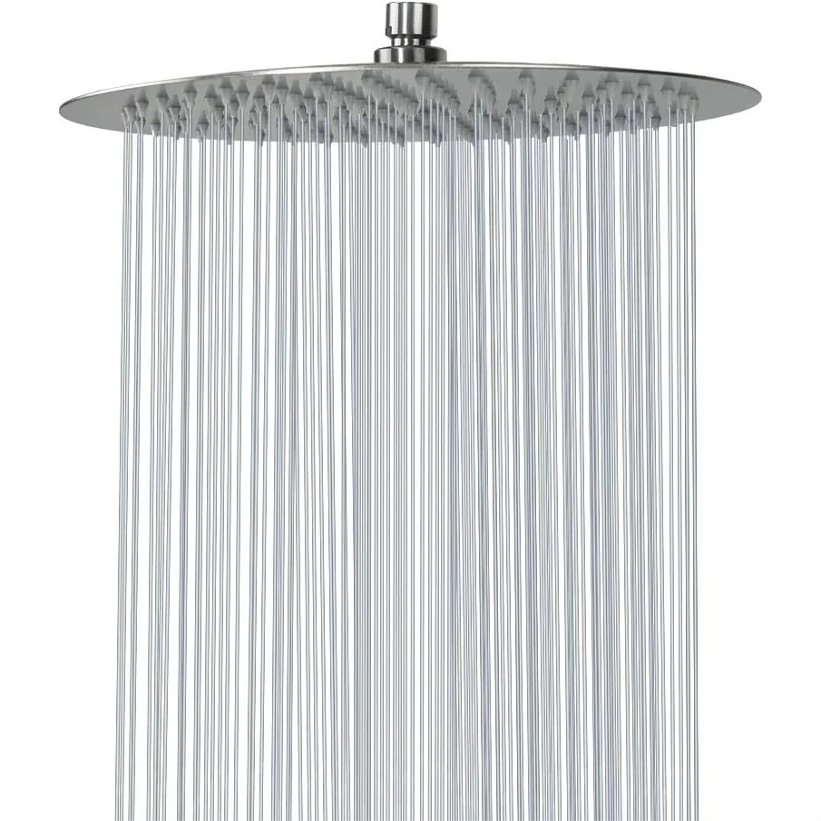 

Rain Shower Head 12 Inch, Ultra-Thin Pressure Boosting Stainless Steel Rainfall Showerhead, Brushed Nickel, High Flow with