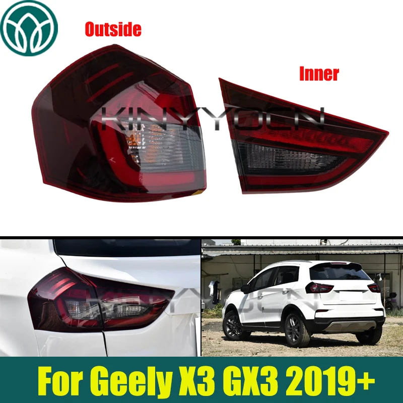 

Rear Bumper Tail Light Taillamp For Geely X3 GX3 2019+ Taillight Brake Stop Reverse Lamp