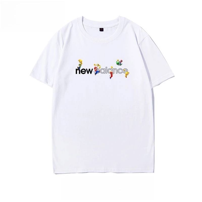 

Mario T-shirt Joint American Trendy Brand Pure Cotton Men and Women with The Same Short-sleeved Loose Couple Summer Top