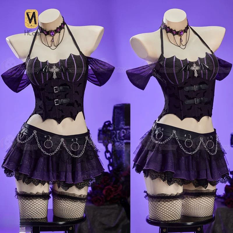 

Monster Cos High Eliza Cosplay Costume Belt Skirt Socks Anime Party Uniform Hallowen Play Role Clothes Clothing HCos