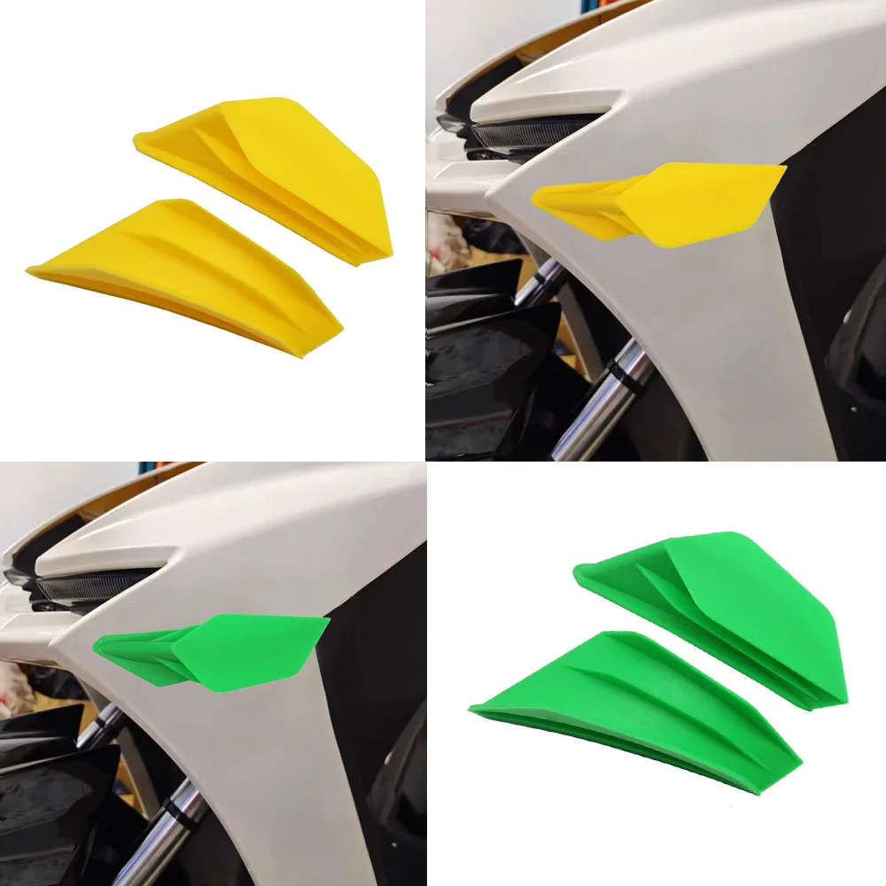 Kit de alerón dinámico para motocicleta, carenado delantero aerodinámico para BMW, Honda, Yamaha, Kawasaki, Nmax, Xmax, R3, R25, Z400, 1 par