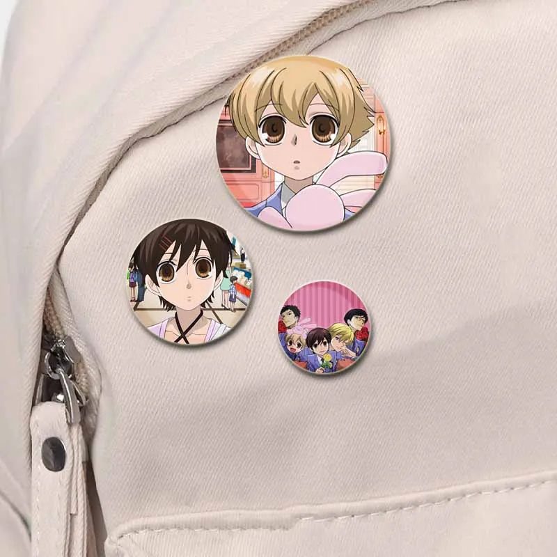 Épinglettes rondes créatives, broche d'insigne de dessin animé, accessoires de bijoux, cadeaux d'anime, Ouran, club d'hôte de lycée, rick, 58mm, 32mm, 44mm