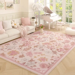 Korean Style Living Room Decoration Pink Carpet Fluffy Soft Cloakroom Floor Mat Large Area Rugs for Bedroom Home Thick Plush Rug