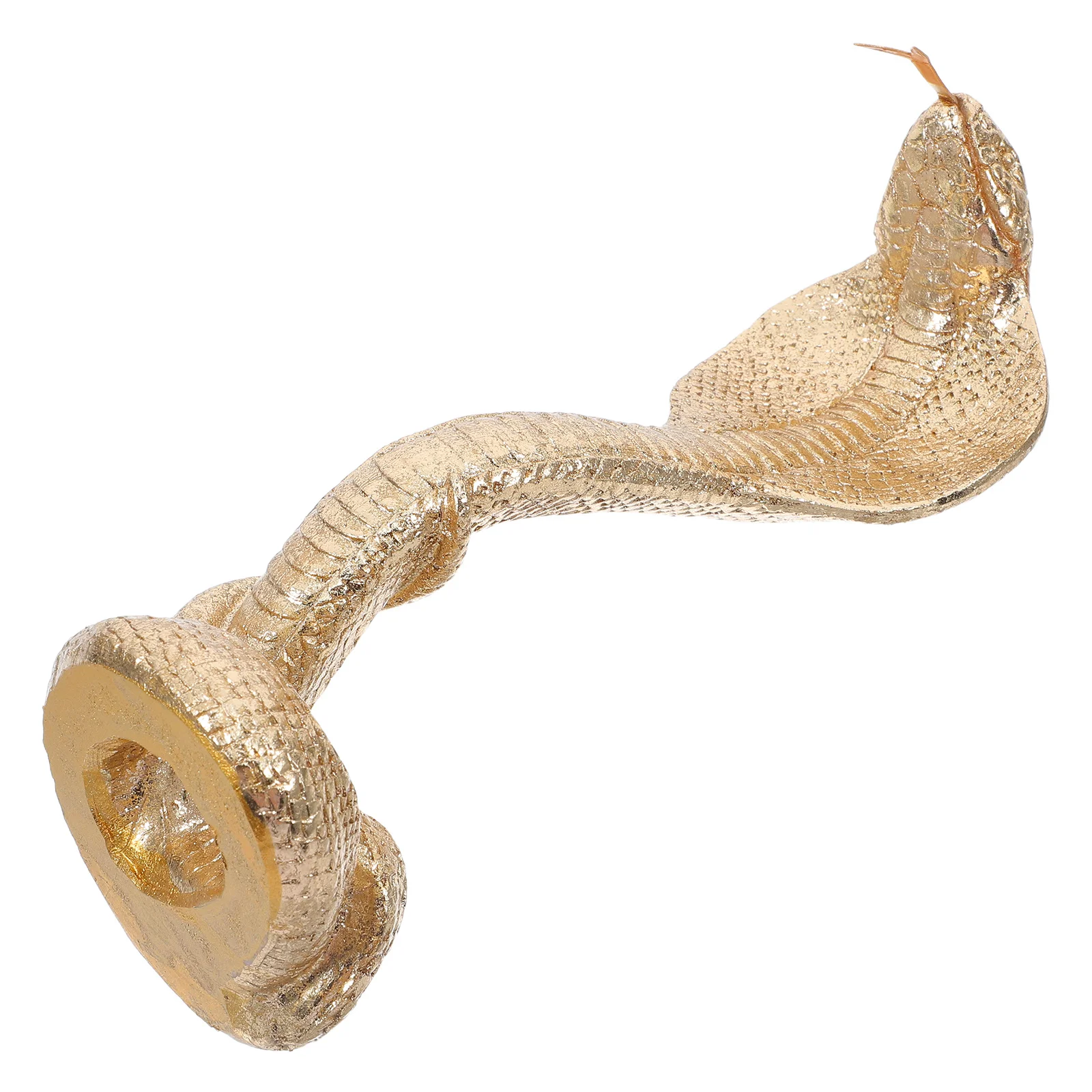 

Golden Resin Cobra Statue Exquisite Craftsmanship Lucky Snake Home Office Garden Patio Decor Feng Shui Wealth Sculpture