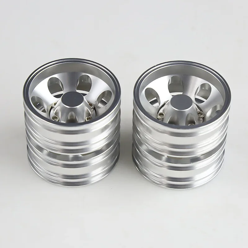 RC Car Front and Rear Wheel Rims Tractor Trailer Wheel Hubs for 1/14 Tamiya Tractor Truck Climbing Trailer Cargo Car