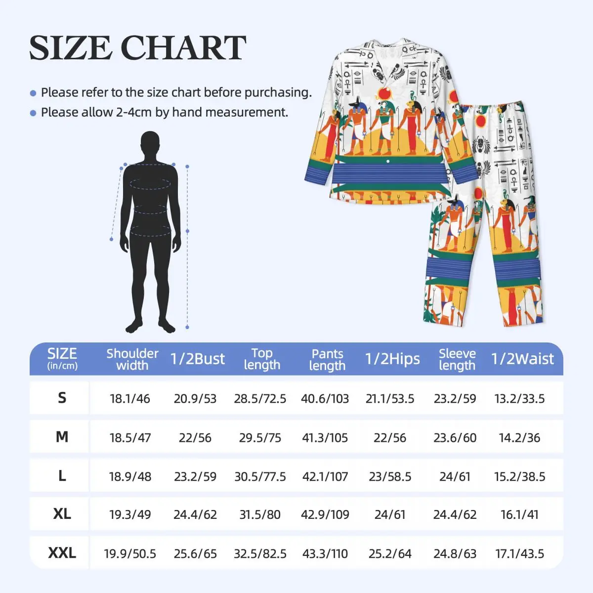 Men's Home Suits Long-sleeved Egyptian Gods And Goddess Suits for Autumn and Winter Pajamas for Men