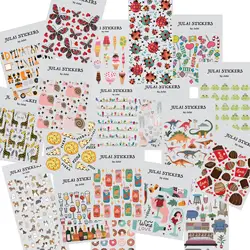 Fun Decorative Sticker Sheet Cat Ladybug Candy Ice Cream Diary Decoration Sticker Album Notebook Journal Scrapbook Stickers