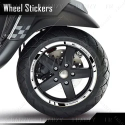 Yansıtıcı motosiklet tekerleği Sticker Hub çıkartmaları jant şerit bant Vespa 300 gts 300 gts125 gts 250 lx125 bahar sprint için