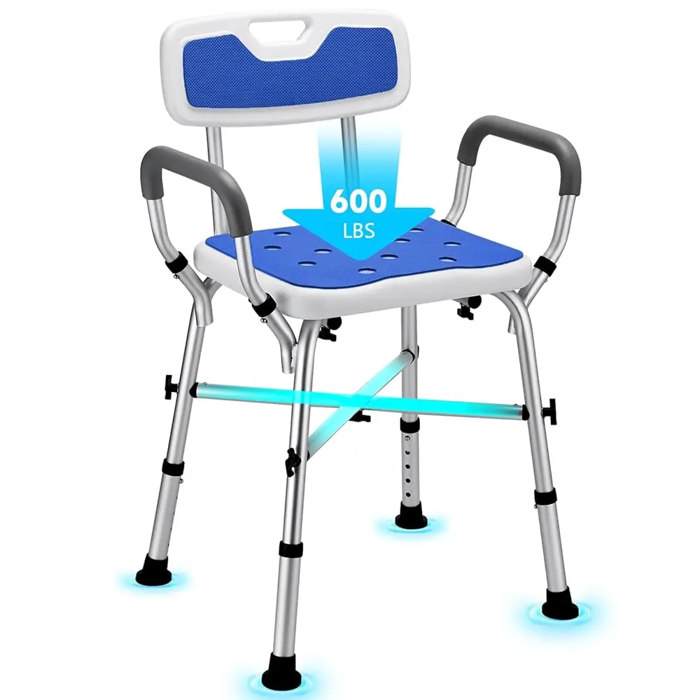 

Shower Chair For Inside Shower, Fsa/Hsa Eligible 600 Lbs Heavy Duty Shower Chair For Elderly And Disabled, Height Adjustable