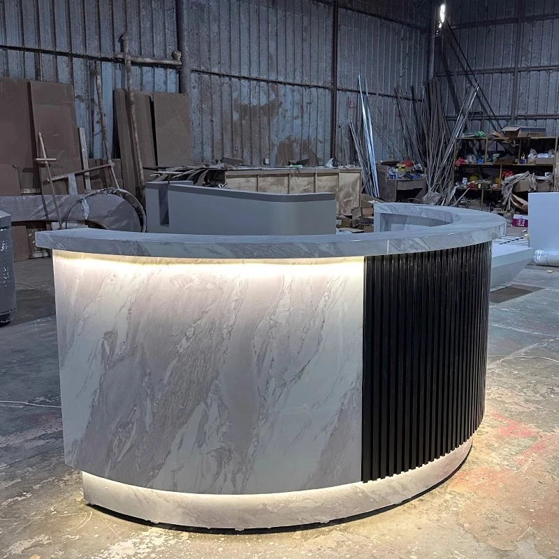 Creative Fashion Reception Desks Coffee Promotion Business Reception Desks High Quality Customer Schreibtisch Office Furniture