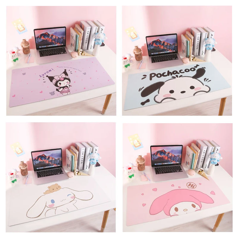 Imagem -04 - Sanrio-tamanho Grande Mat Escritório Mesa Antiderrapante Mouse Pad Computador Game Pads Acessórios de Mesa Olá Kitty Melody Kuromi Cinnamoroll