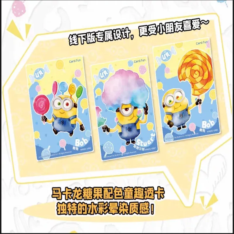 Card Fun Minions Big Eyes Series Funny Collection Card kim Tim Mark Phil Jerry Cartoon Collection Card Toy For Kid Gift